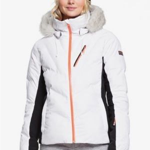 Roxy Snowstorm Insulated Snow Jacket Beetroot Pink/Bright White - Women’s Small